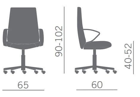 Кожаный офисный стул с 5 спицами Kastel Klivia ARCH-00129297 - Вид №8