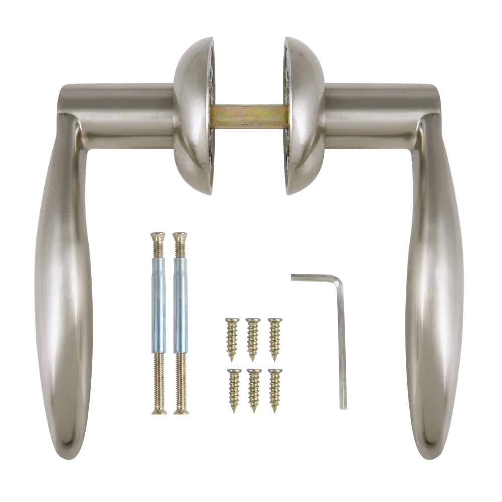 Дверные ручки EDSON EDS-1B-R1 в стильном никелевом исполнении 85168510 STLM-0059334 - Вид №1