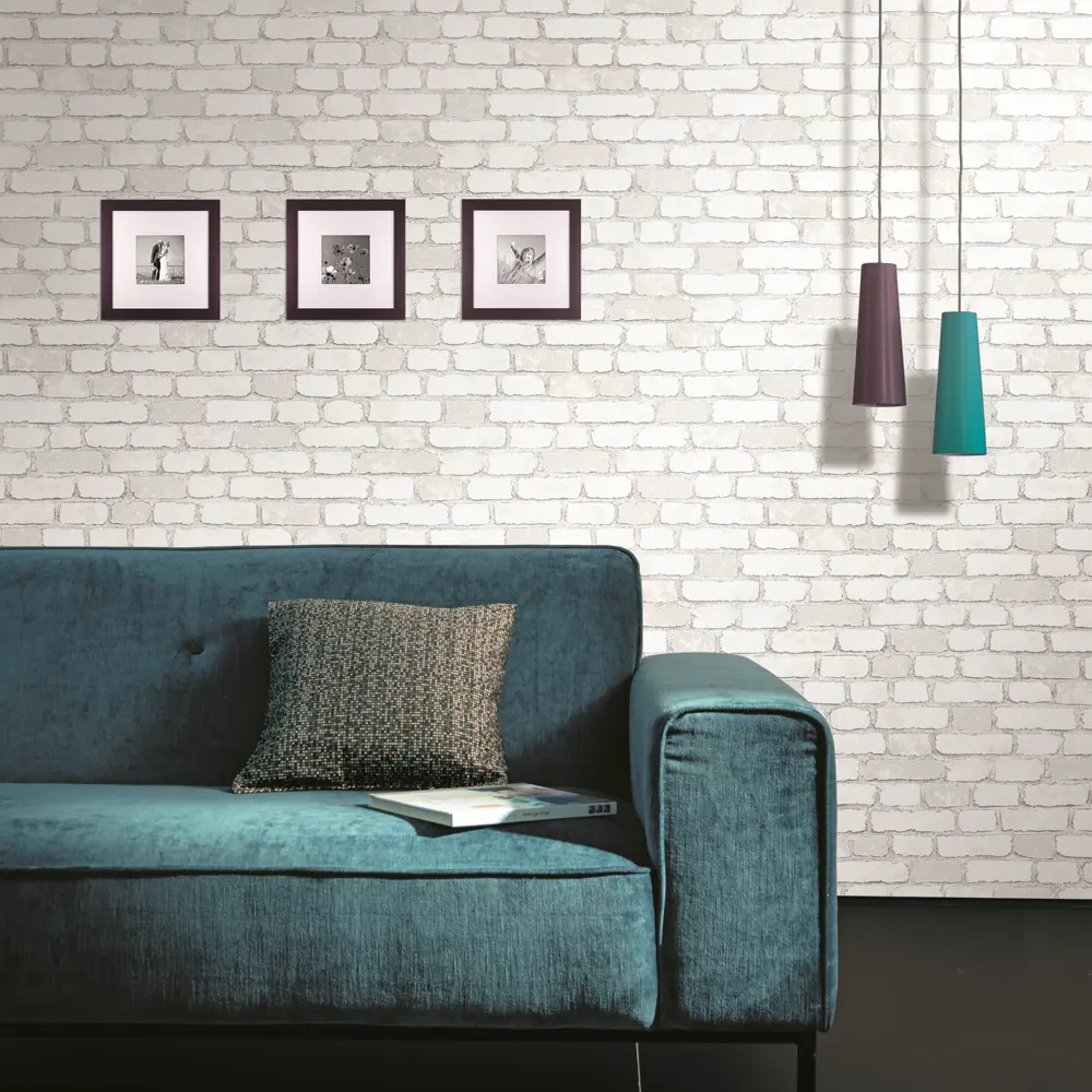 Обои флизелиновые Marburg Brique белые 1.06 м 97987 STLM-2146220 - Вид №2