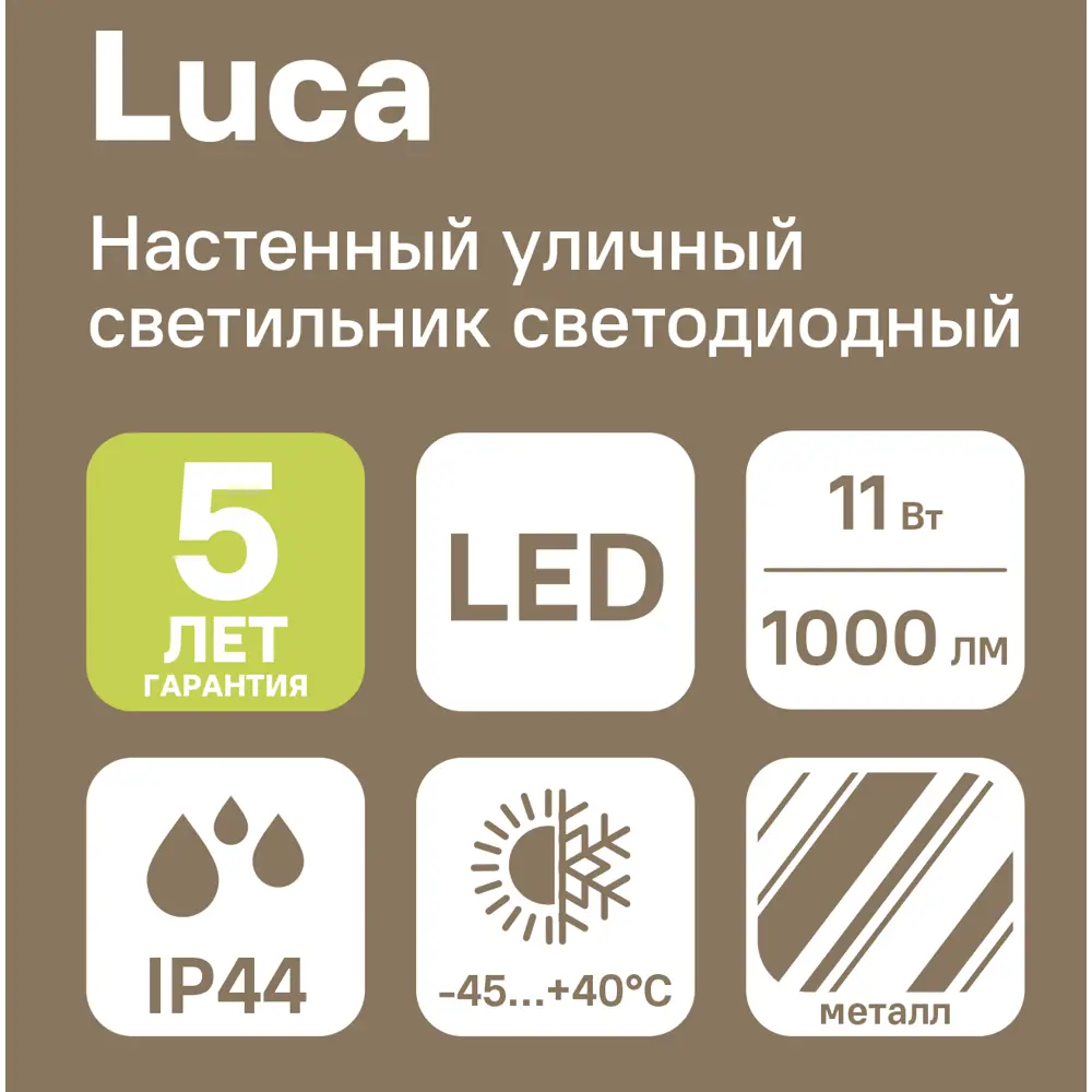 Светильник бра настенный светодиодный KREAFORTA Luca нейтральный белый свет цвет серый STLM-2212483 - Вид №5
