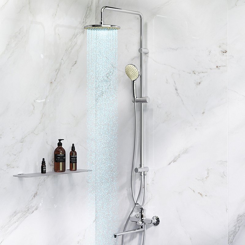 F40885A94 Набор : душевая система смеситель для ванны/душа излив 300 мм хром шт. AM.PM X-Joy  - Вид №2