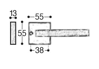 Бронзовая ручка на розетке GIARA ART DESIGN-BRONZE Quadra ARCH-00135019 - Вид №2