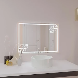 91870882 Зеркало для ванной Santrek home Фаина 113909 с подсветкой 80x60см STLM-1400449