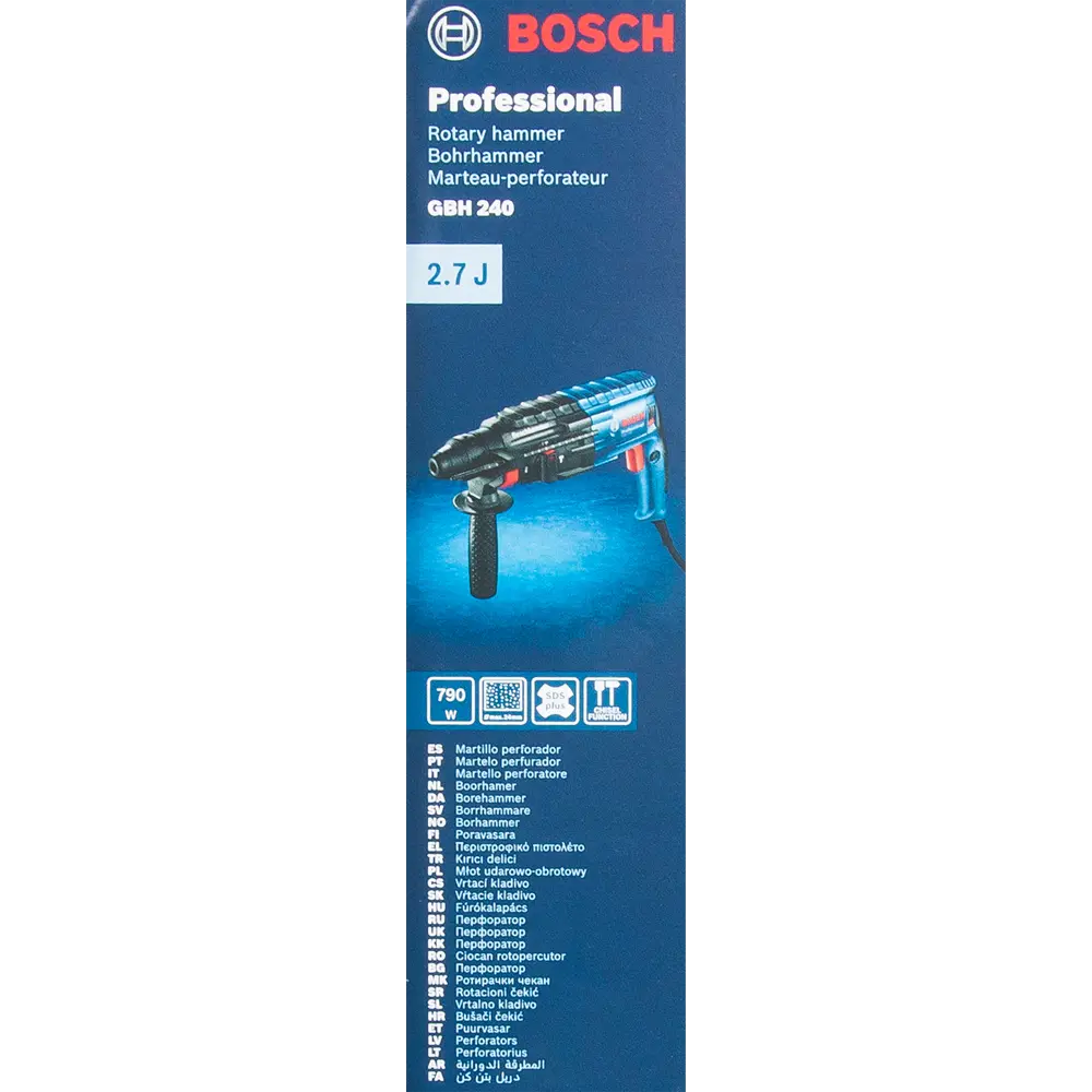 Перфоратор сетевой SDS-plus Bosch Professional GBH 240, 0611272100, 790 Вт, 2.7 Дж 82449649 STLM-2039635  - Вид №12