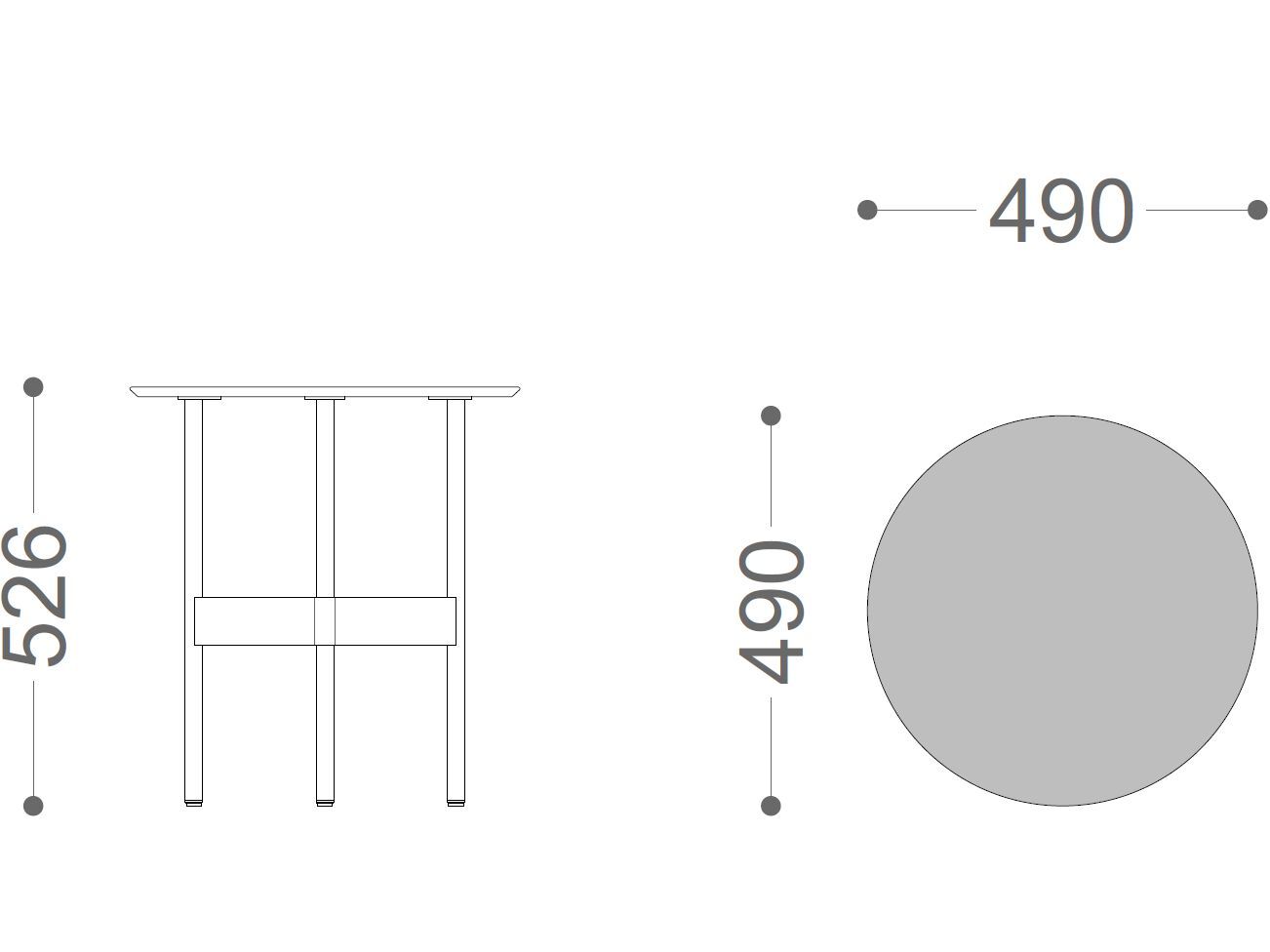 Высокий круглый журнальный столик VAGHI Tilos ARCH-00106616 - Вид №2