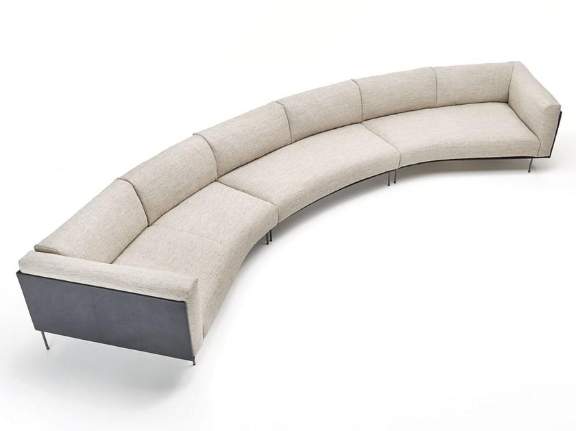 Living Divani Изогнутый диван со съемным чехлом из ткани Rod sun-id-1461115 - Вид №1