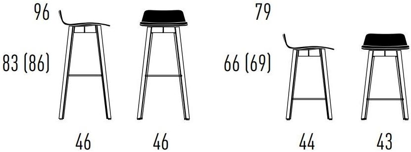 KFF Барный стул из дерева с подставкой для ног Maverick sun-id-1369643 - Вид №1