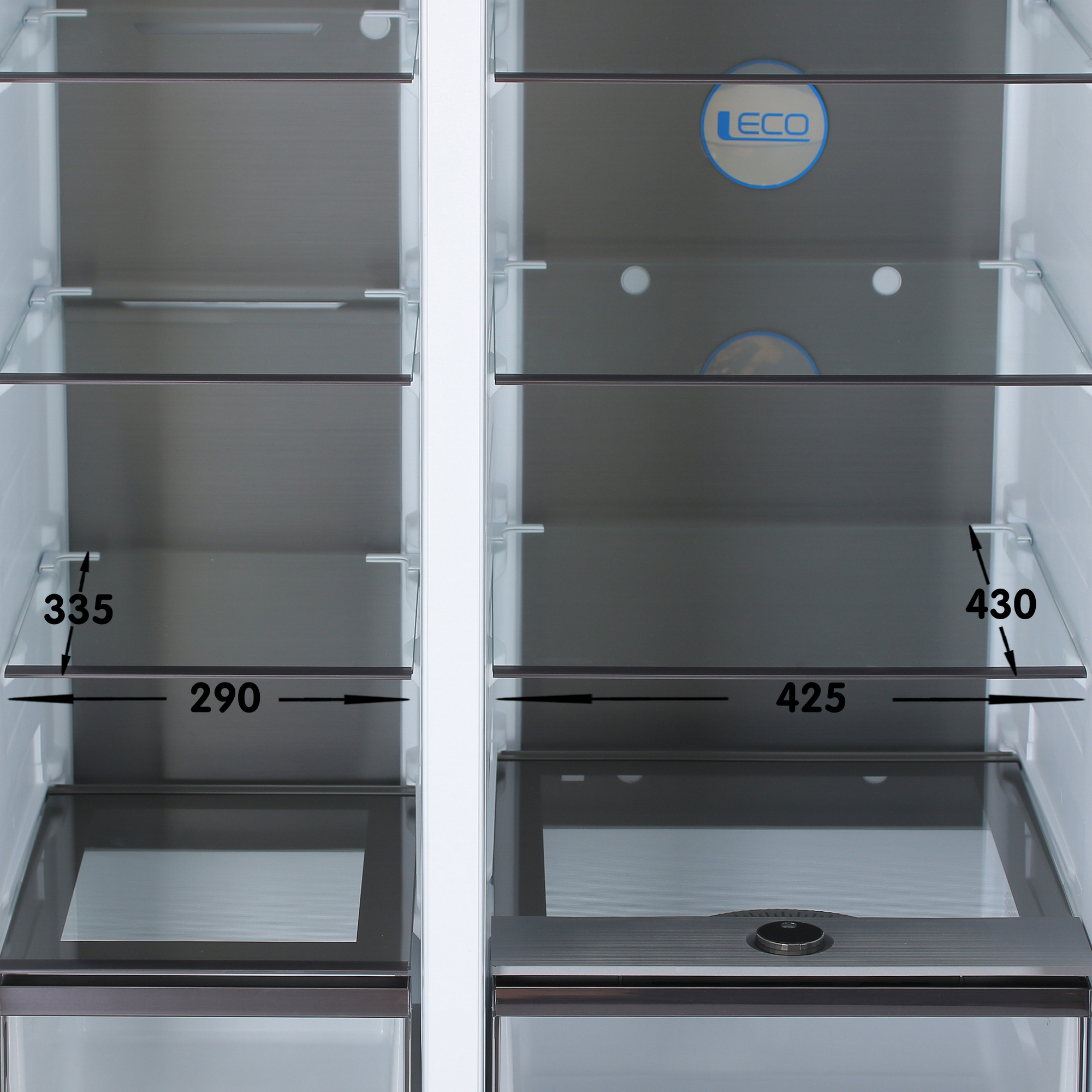 5430113 Холодильник Side by Side   DEXP SBS4-63BMG серебристый STDN-0150023 - Вид №8