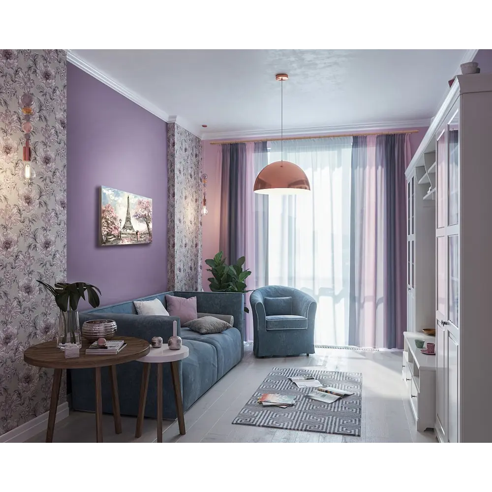 Обои на флизелиновой основе Цветы 1.06х10 м цвет серый Им 159046-27 Santreyd Romance STLM-2155769 - Вид №5
