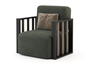 Тканевое кресло с подлокотниками