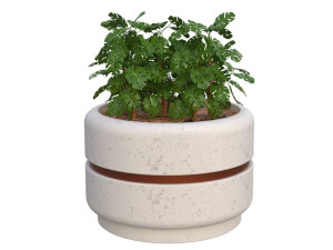 Круглый бетонный плантатор