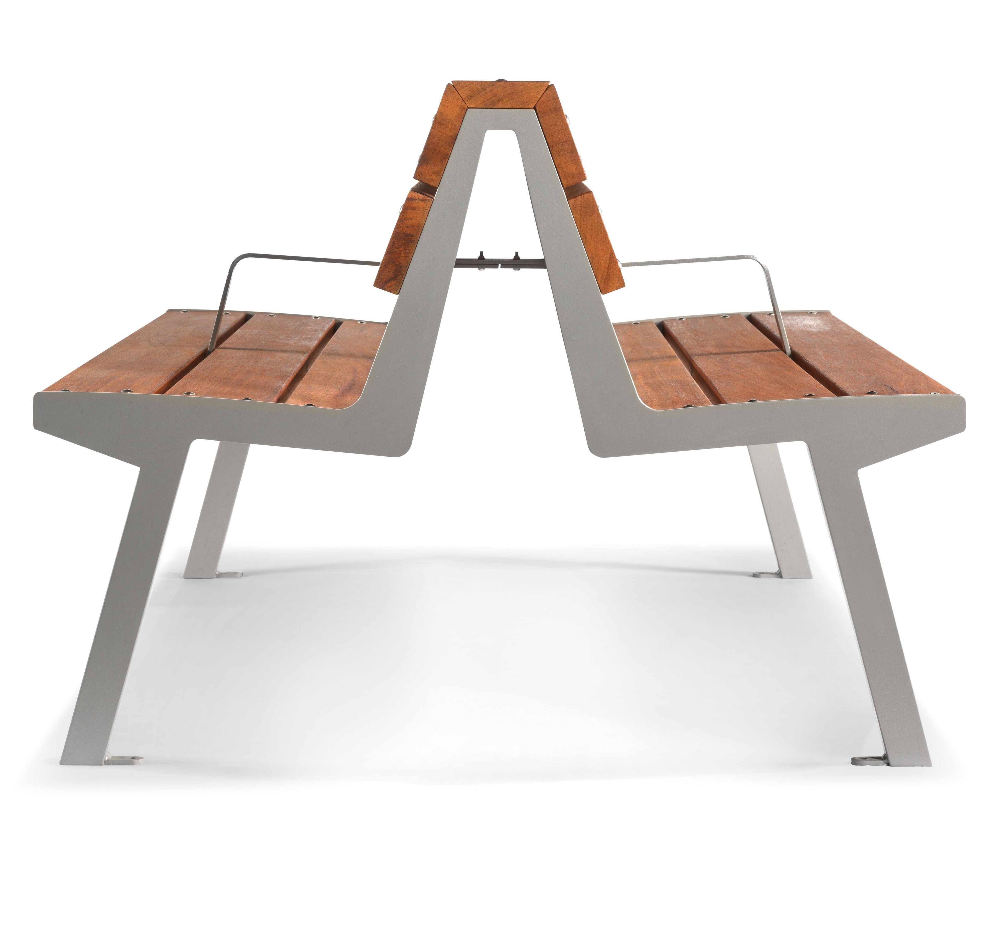 Стальная и деревянная скамья со спинкой City Design Noale ARCH-00048793