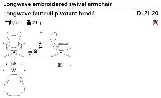 Moroso Кресло поворотное на 4-х спицах с подлокотниками Longwave sun-id-1496091 - Вид №2