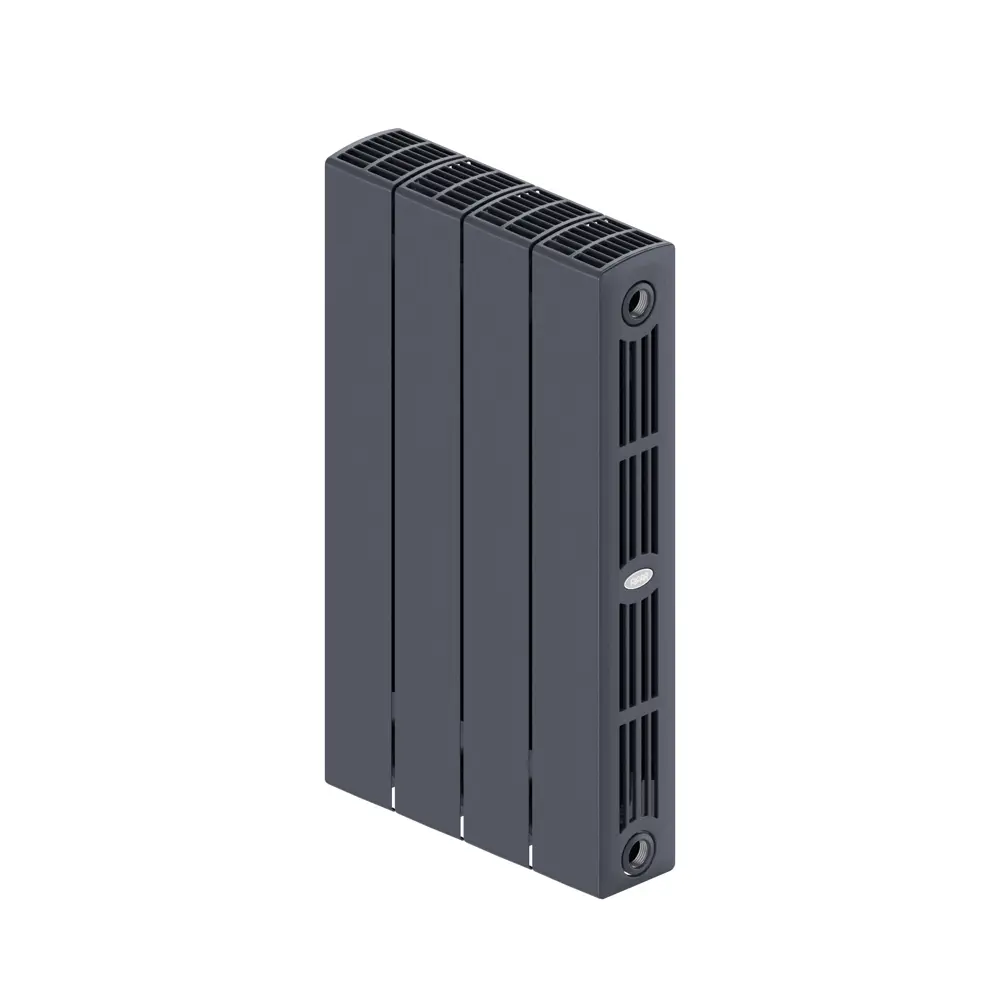 Радиатор секционный Rifar Supremo S50004RAL7012 500/90 4 секции боковое подключение биметалл серый 82560810 STLM-2034328 - Вид №1
