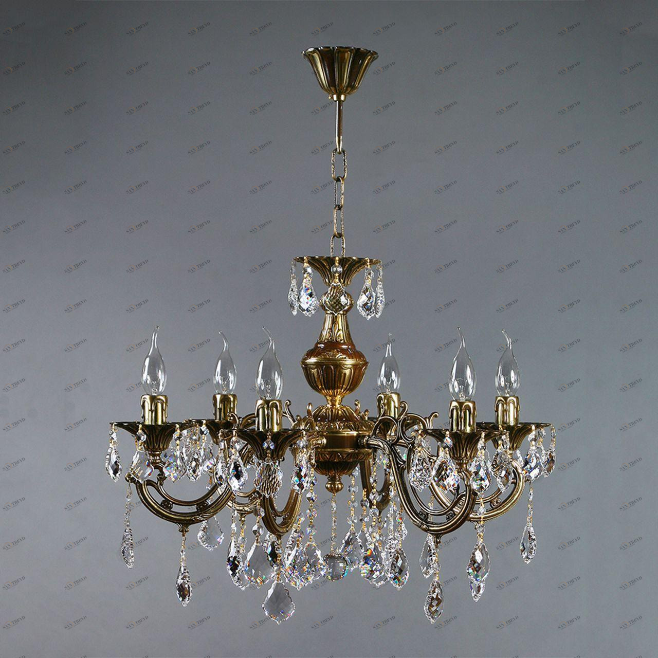 Подвесная люстра Ambiente Benisa 8818/6 PB New Leaf AMBIENTE ДИЗАЙНЕРСКИЕ, BENISA 182168 Бронза 