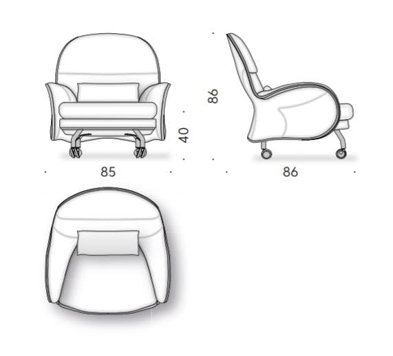 Кожаное кресло с колесами DE PADOVA Луизиана ARCH-00129623 - Вид №5
