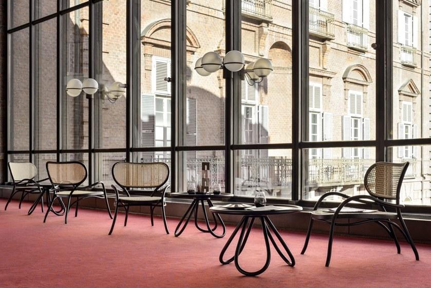 Wiener GTV Design Круглый журнальный столик из дерева и стекла Arch sun-id-1483215 - Вид №3