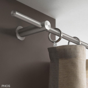 VS20-80-1800 Комплект карнизов: 180 см с 2 кронштейнами (небольшое расстояние от стены) PHOS