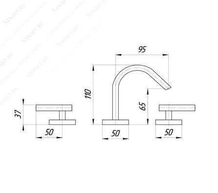 Cмеситель MIGLIORE Syntesi ML.SNS-7922 для биде ML.SNS-7922.CR - Вид №1