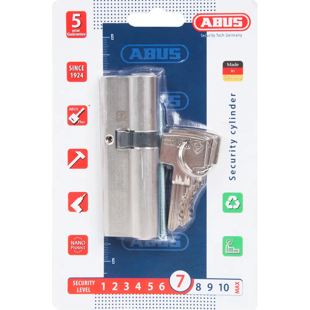 Цилиндр Abus Standard, 35х55 мм, ключ/ключ, цвет никель 82276495 STLM-2063599 Standard S5+ - Вид №3