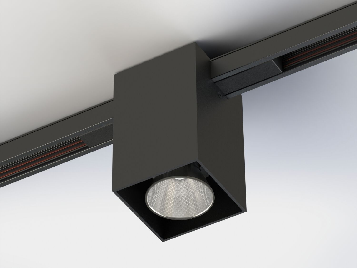 Потолочный алюминиевый светодиодный квадратный прожектор Lucifero's мини-трек-потолок ARCH-00090608 - Вид №1