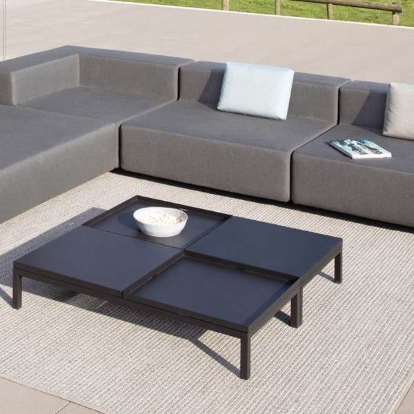 Из нержавеющей стали прямоугольный низкий садовый стол April Furniture TRUE ARCH-00053587 - Вид №2