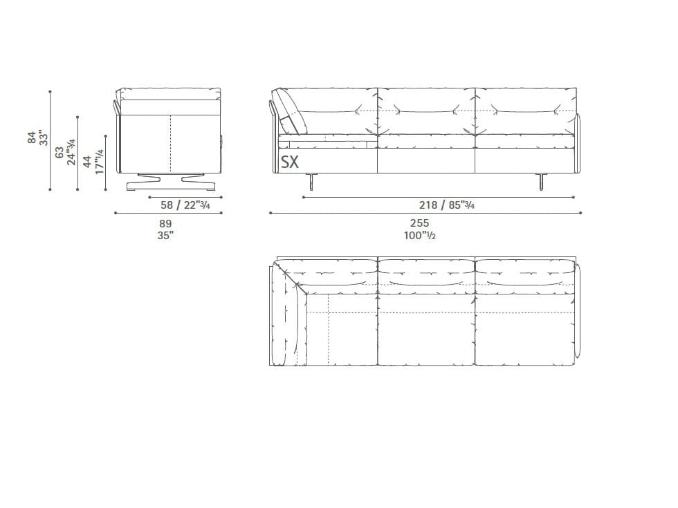 Диван с журнальной стойкой Poltrona Frau коллекция-диваны и кресла ARCH-00101037 - Вид №16