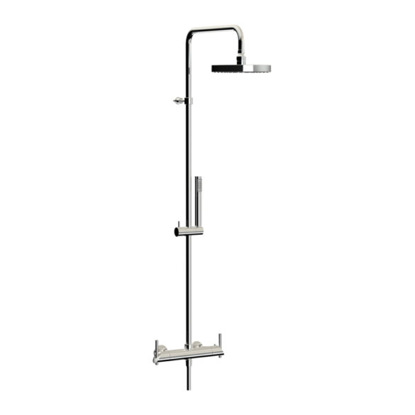 49.797 Душевая колонна в сборе с термостатом - ручки со скошенными кромками HORUS Range Minoé 
