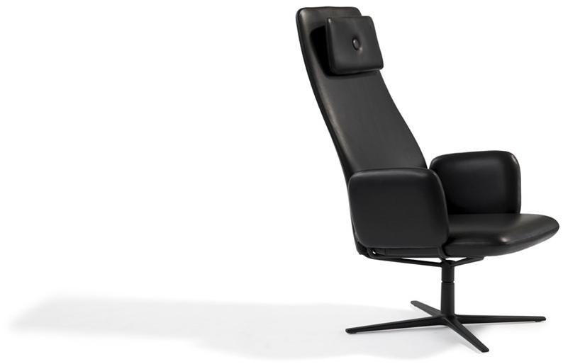 Blå Station Кожаное кресло с высокой спинкой Dundra O75as Bla Station - Вид №2