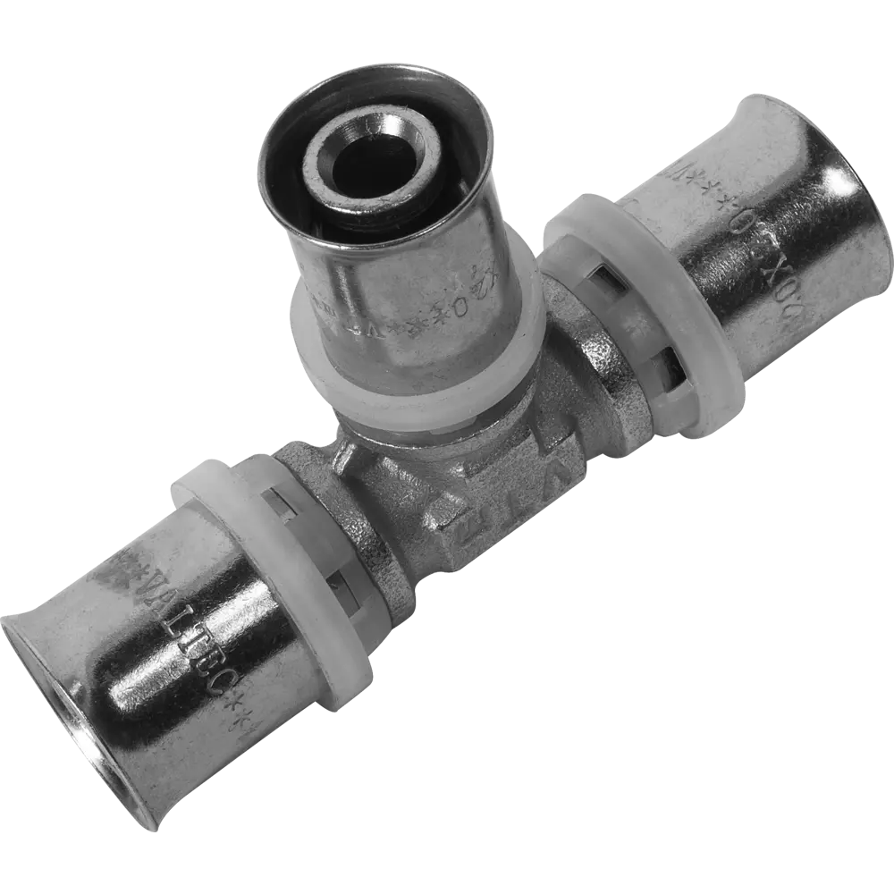 Тройник переходной Valtec 20x16x20 мм никелированная латунь VTM.231.N.201620 STLM-2142419