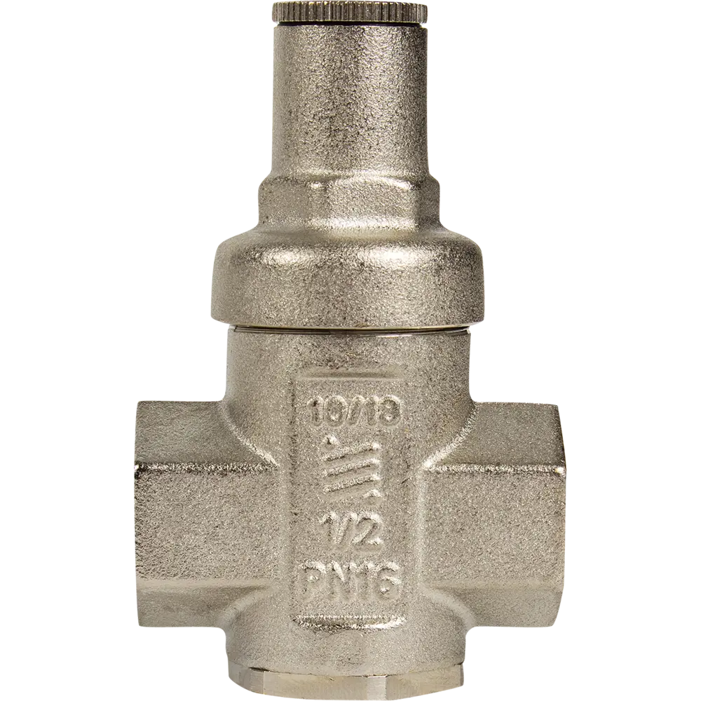 Редуктор давления Valtec поршневой 1/2", никелированная латунь VT.087.N.0445 STLM-2051836 - Вид №1