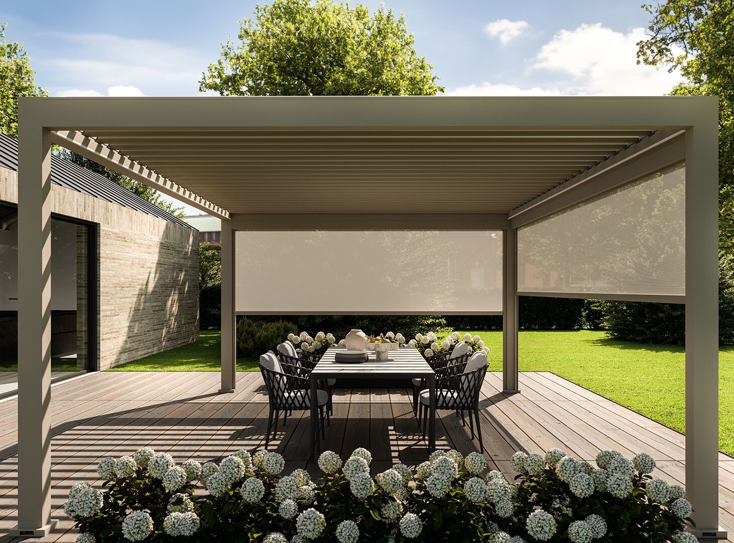 Биоклиматическая беседка с поворотными пластинами Pratic SENSE ARCH-00108114 - Вид №3