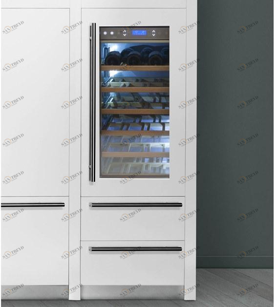 FHIABA Встраиваемый винный шкаф со стеклянной дверцей класса а Integrated S7490hwt