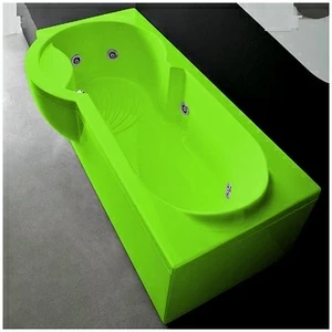 Ванна Gruppo treesse Simona V5677-SX-S салатовая с гидромассажем прямоугольная левая