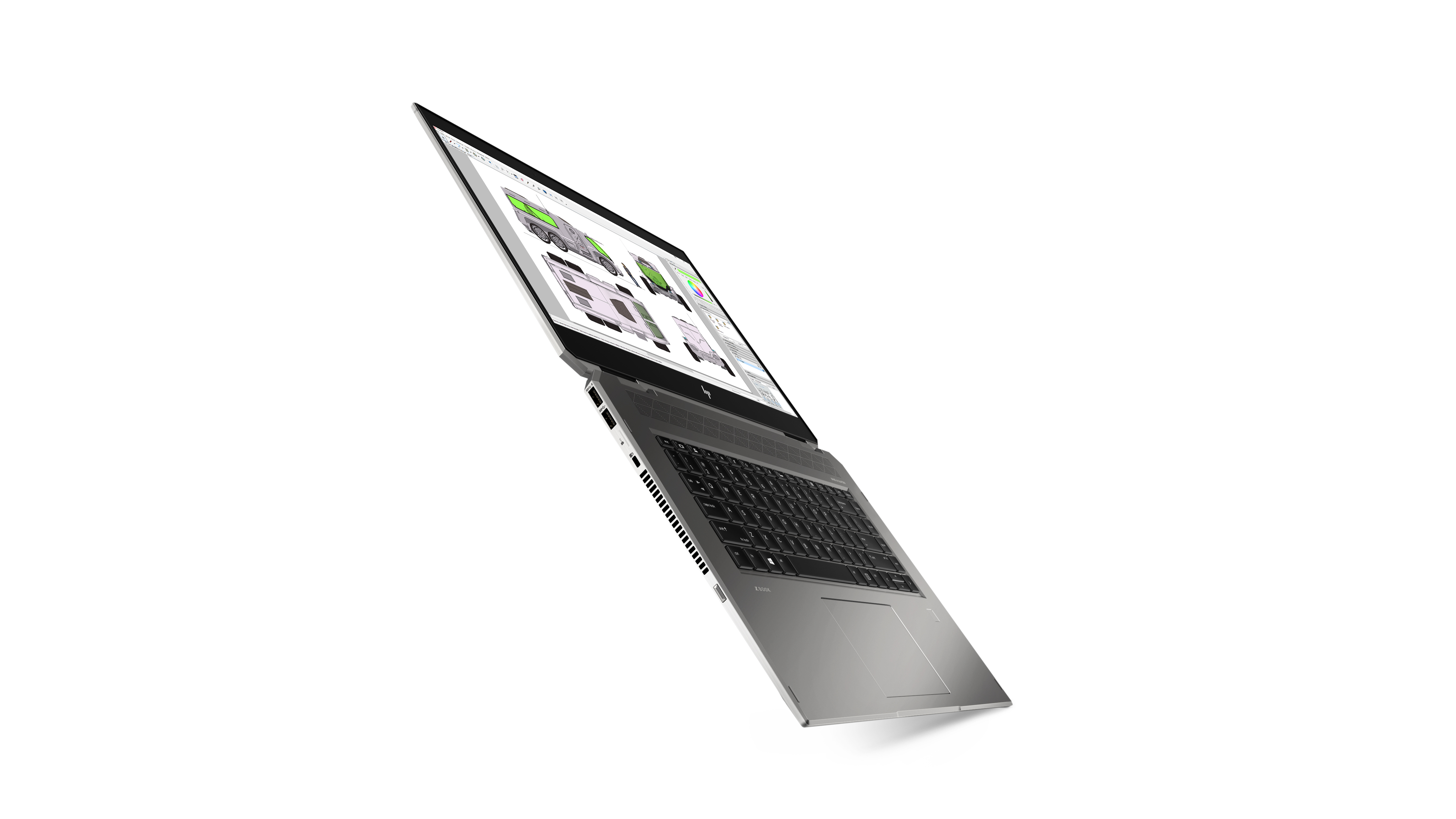 6TW47EA#ACB zbook x360 studio g5 15.6"(3840x2160)/touch/intel core i9 9880h(2.3ghz)/16384mb/512ssdgb/nodvd/ext:nvidia quadro p2000(4096mb)/war 3y/2.26kg/silver/w10pro + no pen HP Santreyd  - Вид №4