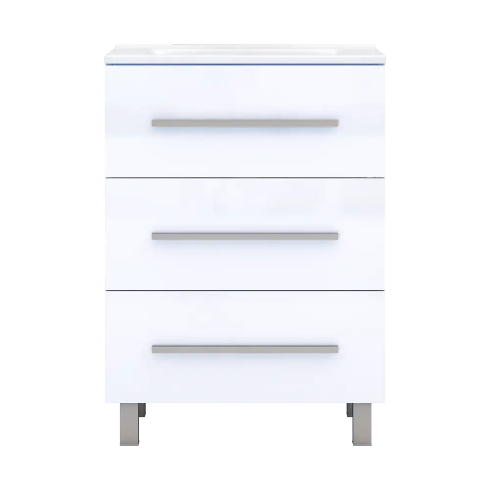 Тумба под раковину напольная Vigo Yuma 60 см цвет белый STLM-2067515