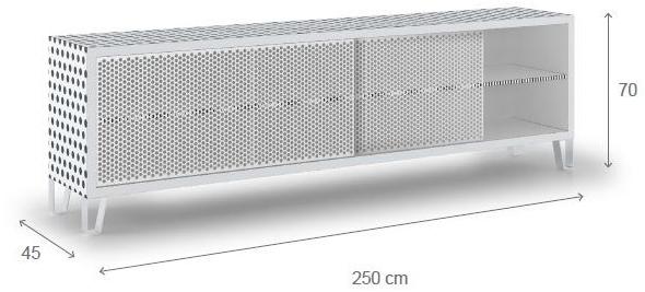 De Rosso Комод из ламината HPL с раздвижными дверцами из перфорированного металла Limited edition sun-id-1373819 - Вид №3