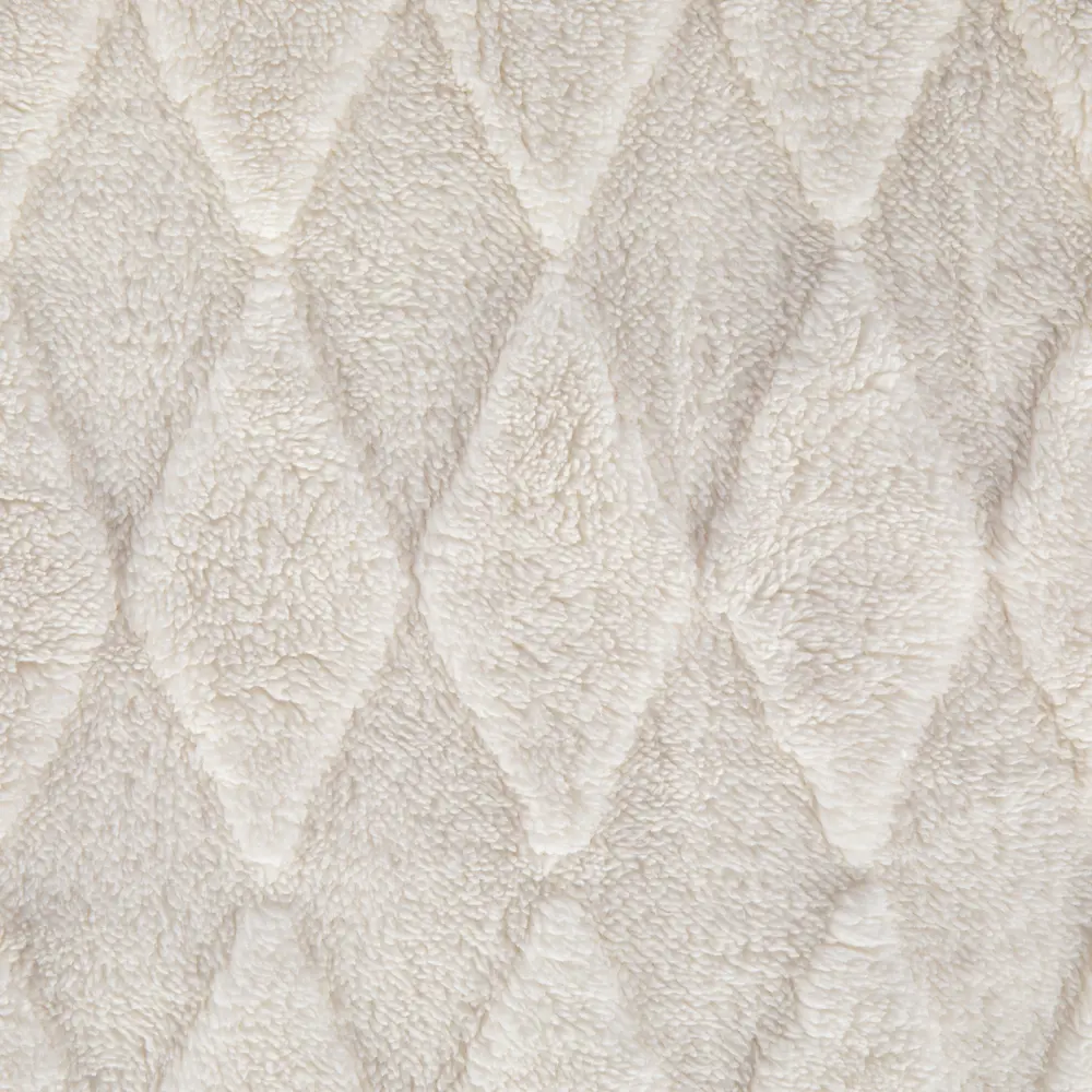 Плед Ромбы 200x220 см фланель цвет кремовый Ardenza STLM-2045067 - Вид №1