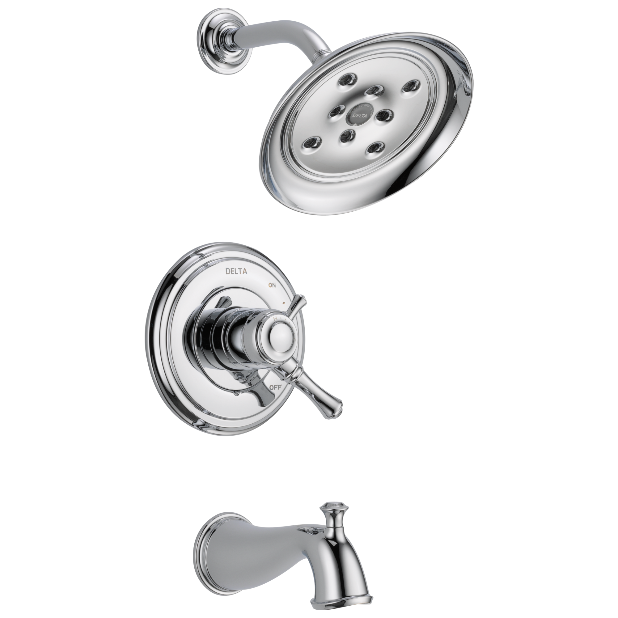 T17497 Monitor® 17 Series H2Okinetic® для ванны и душа Delta Faucet Cassidy Хром 