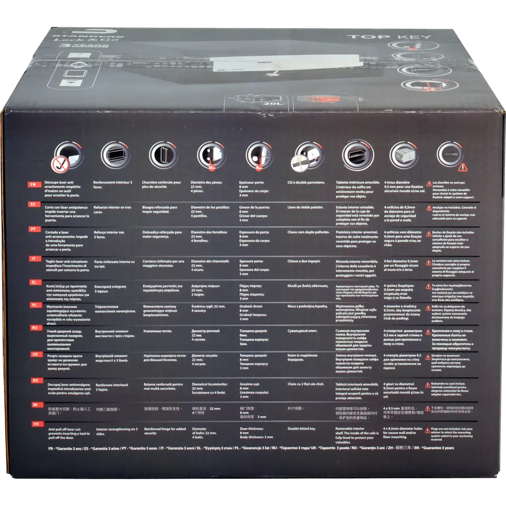 Сейф мебельный Standers N3, ключевой замок, 20 л STLM-2057601 - Вид №5