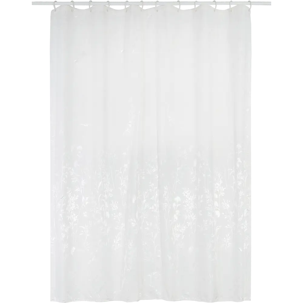 Штора для ванны Swensa Moro  с кольцами 180x180 см полиэстер , цвет белый SWC-90 STLM-2026833 - Вид №1