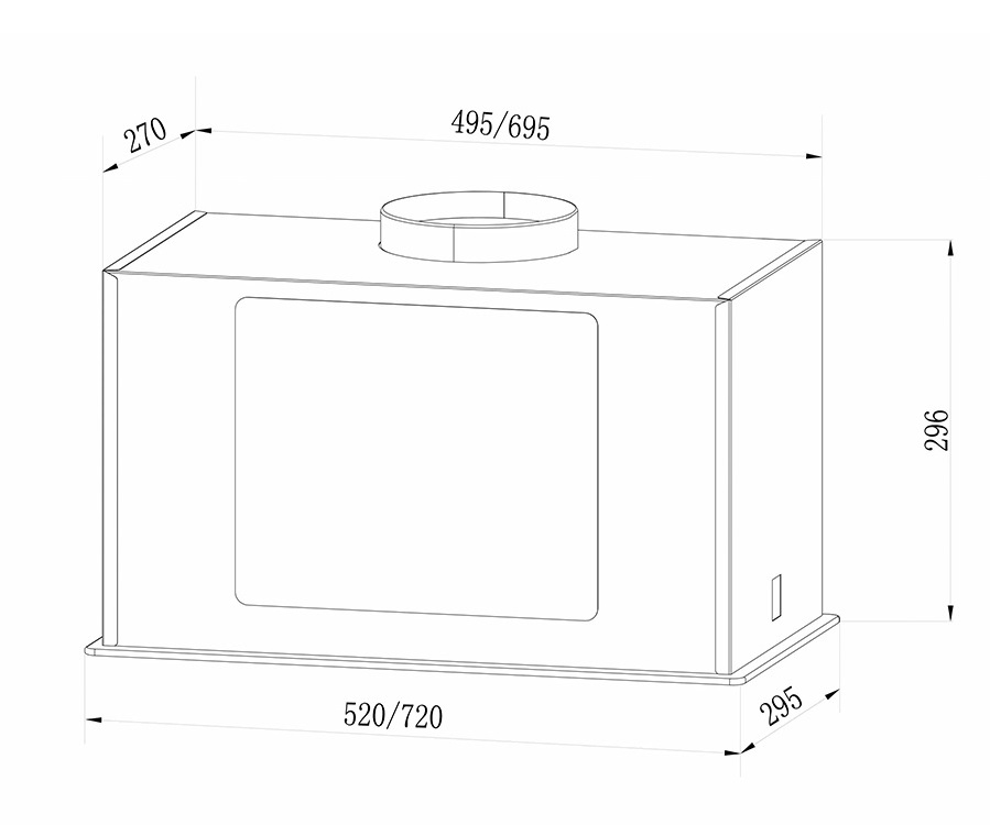9242193 Вытяжка полновстраиваемая LEX GS BLOC G 600 серый/серый STDN-0122120 - Вид №3