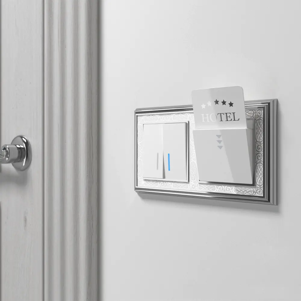 Рамка для розеток и выключателей Werkel Palacio Gracia 2 поста цвет белый хром STLM-2024069 - Вид №1