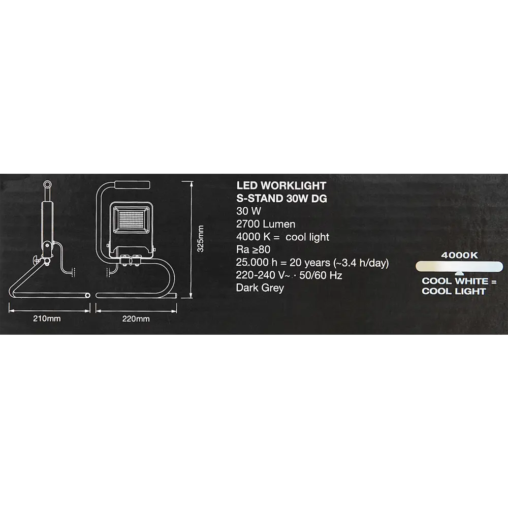 Прожектор светодиодный уличный Ledvance Work Light 30 Вт 4000K IP65 переносной, нейтральный белый свет STLM-2025709 - Вид №6