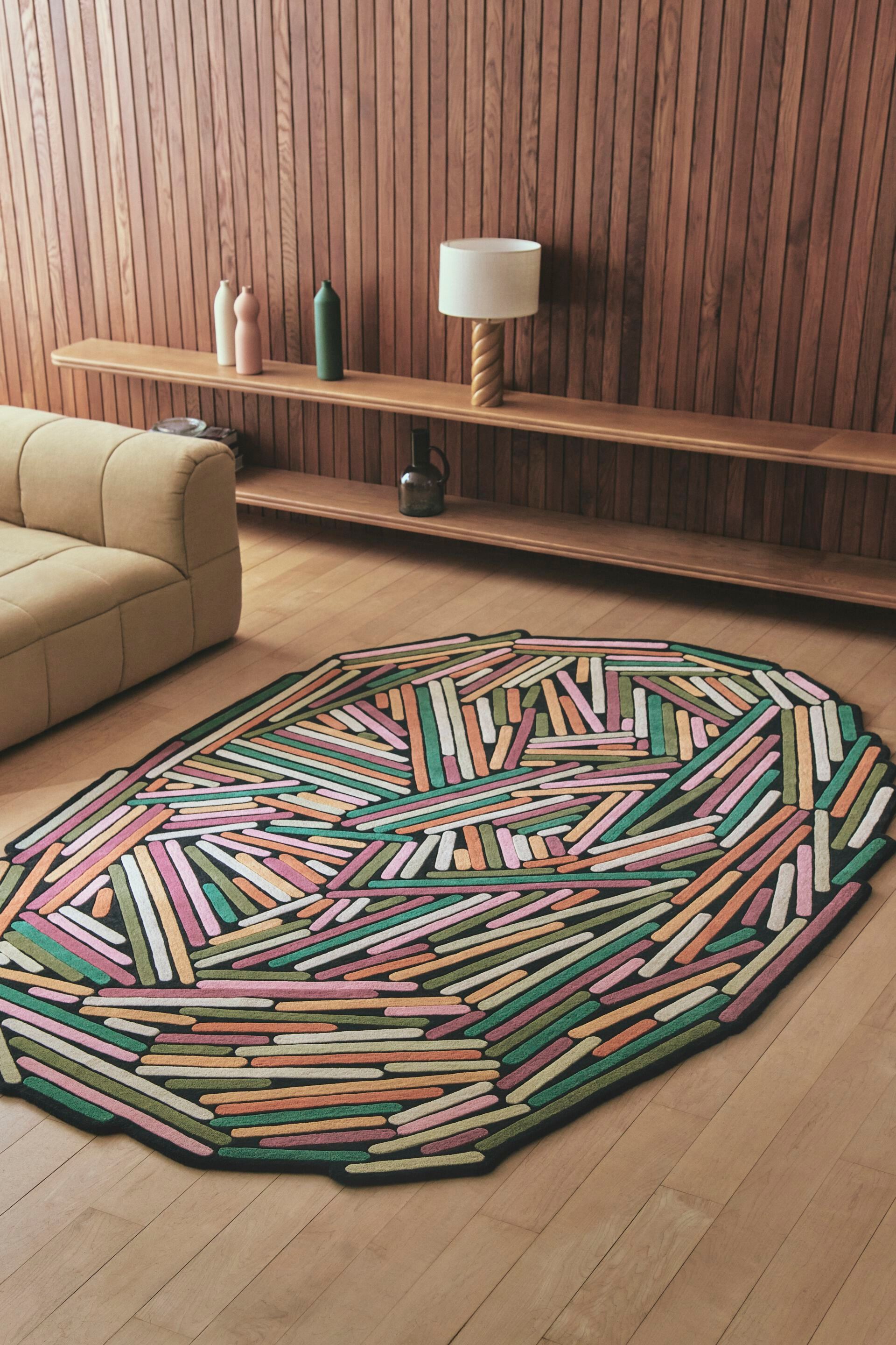 Шерстяной ковер с геометрическим рисунком Toulemonde Bochart BRINDILLE PRINTEMPS ARCH-00123312 - Вид №5