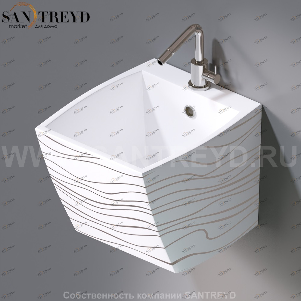 L253.410P Подвесная раковина настенная овальная A. e T. Italia SQUARE белая AeT ITALIA