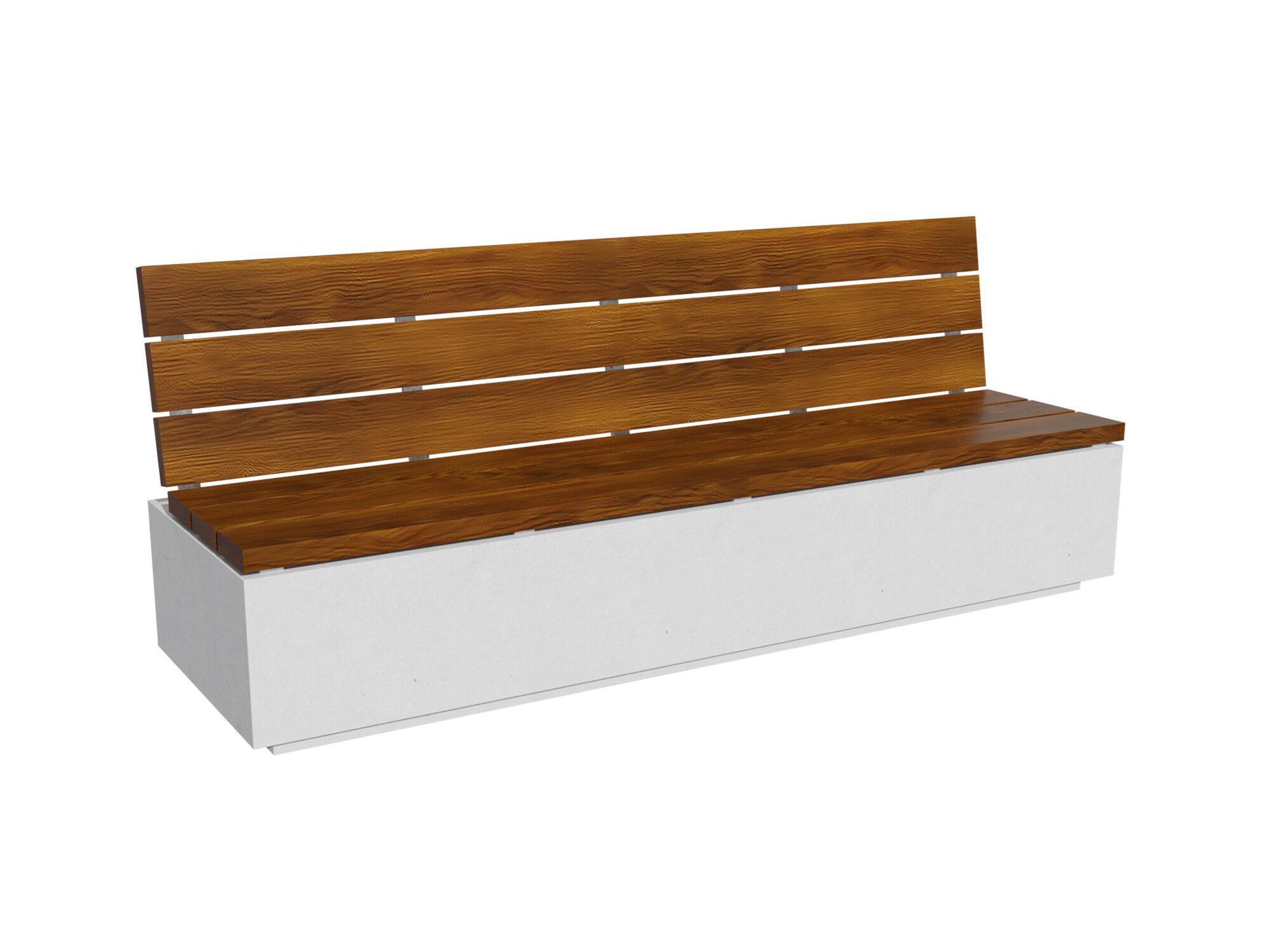 Бетонная и деревянная скамья со спинкой amop комфорт ARCH-00085062