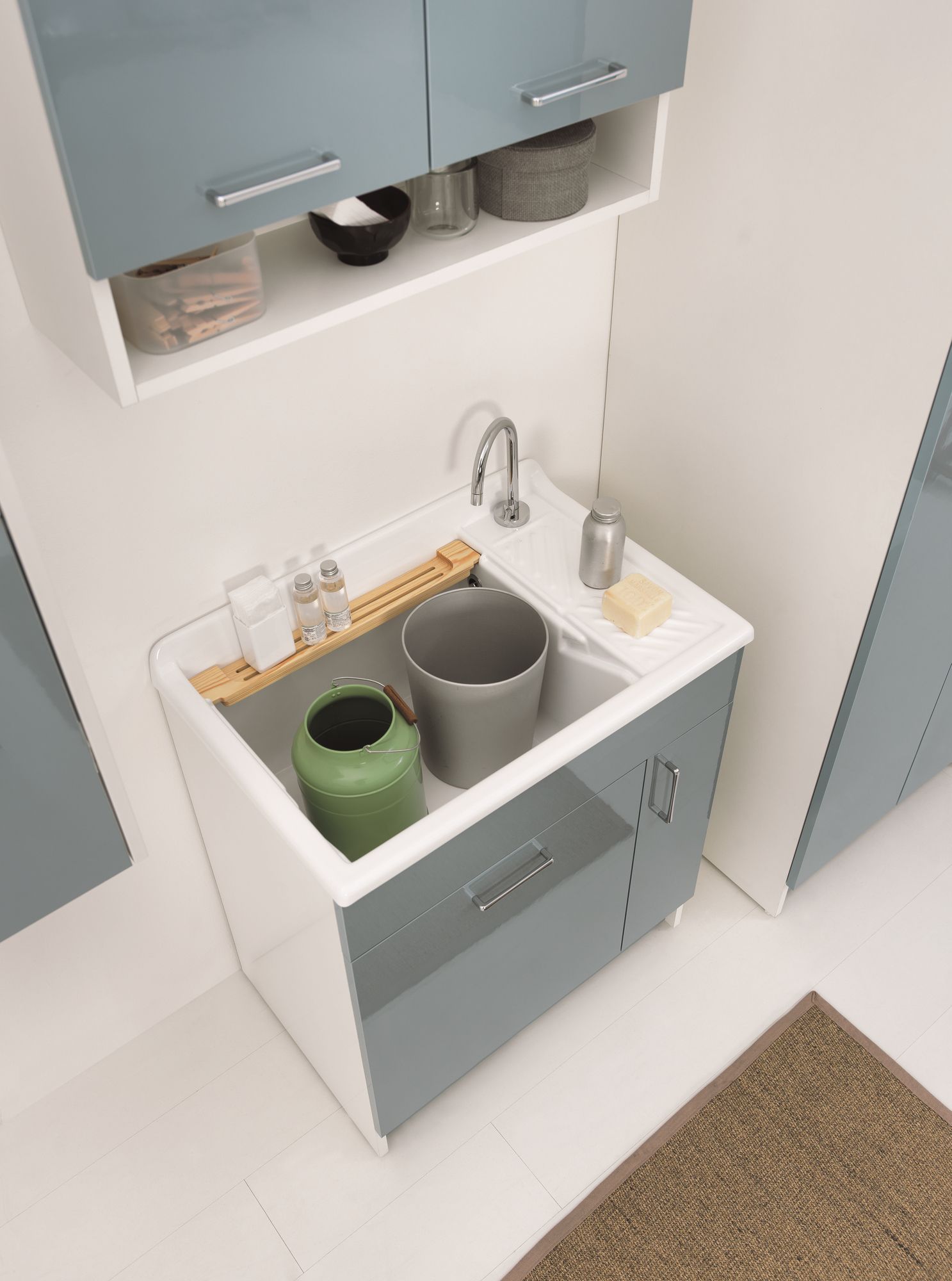 Шкаф для белья из ДСП с бельевой стойкой COLAVENE Lindo ARCH-00146563 - Вид №4