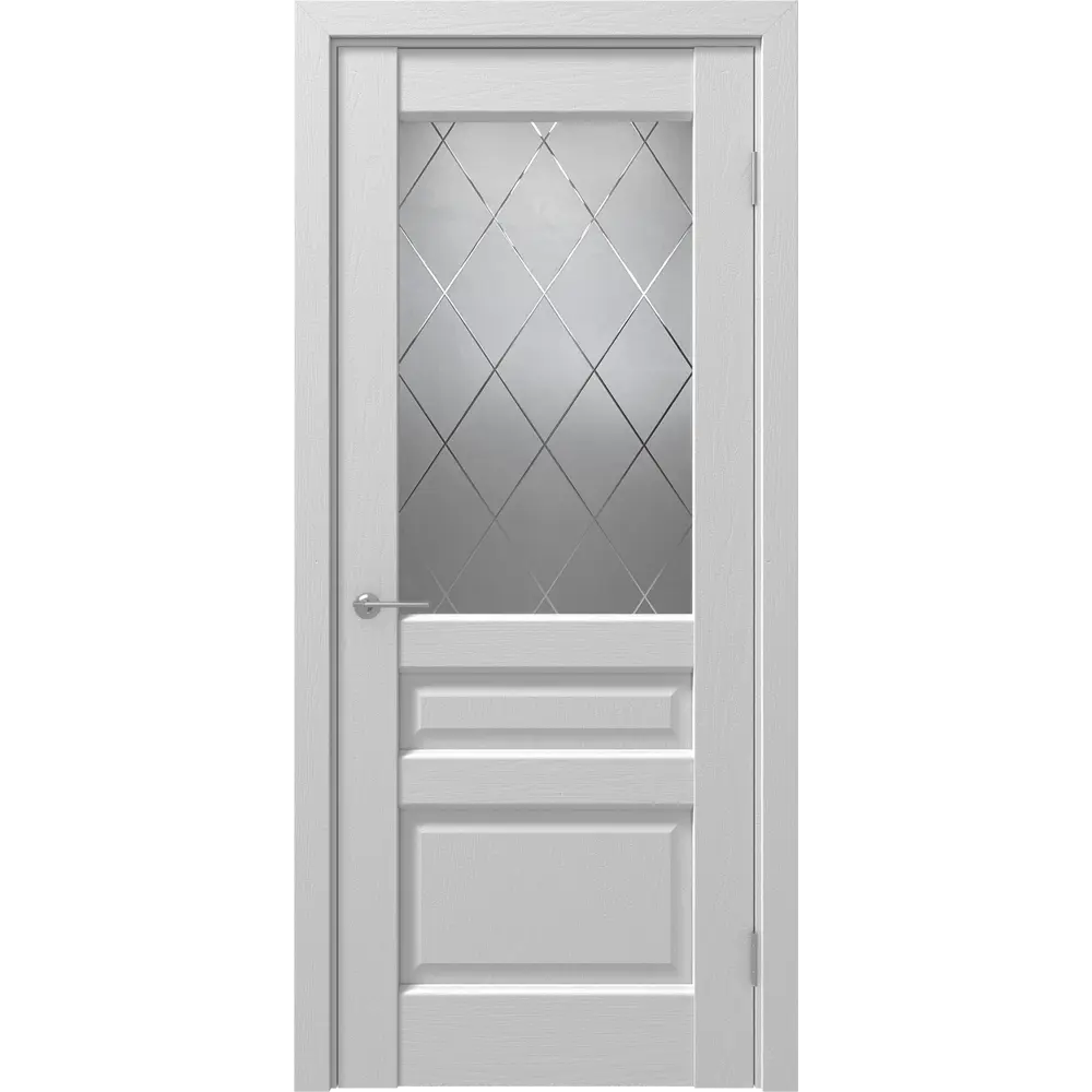 Комплект двери Artens Магнолия со стеклом 70x200 см ПВХ белый с добором 100 мм STLM-2190947