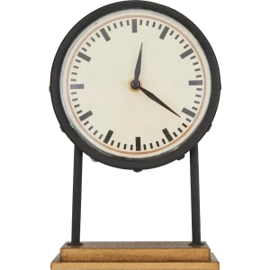 Часы настольные Dream River круглые пластик цвет черно-коричневый ø17 см